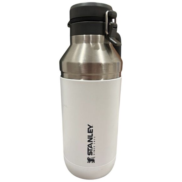STANLEY Easy-Pour Go White Silver Insulated Vacuum Growler/Thermos 64 oz 1.9L - Picture 3 of 10